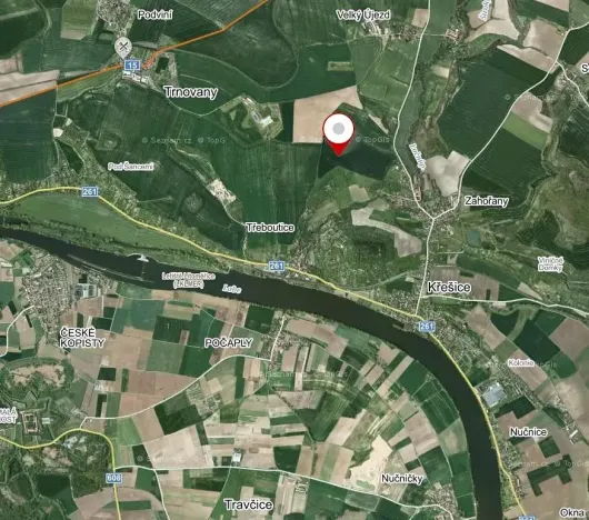 Prodej pole, Křešice, 7187 m2