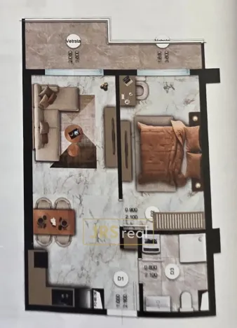 Prodej bytu 2+kk, Golem, Albánie, 61 m2