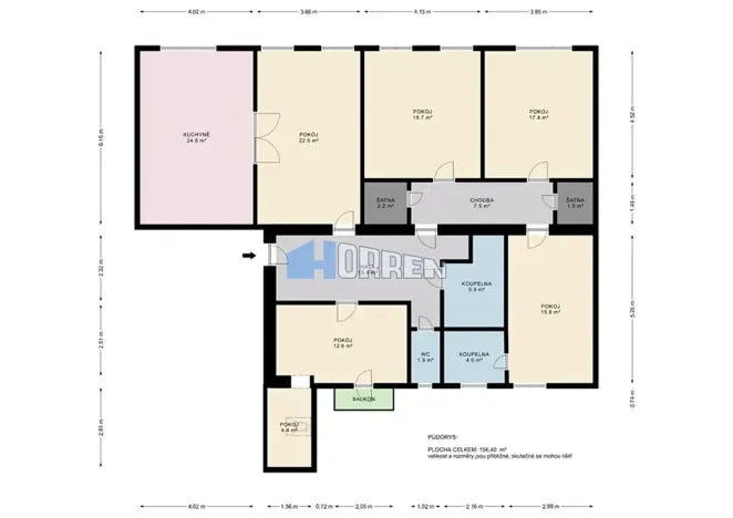 Pronájem bytu 5+1, Praha - Karlín, Pobřežní, 168 m2