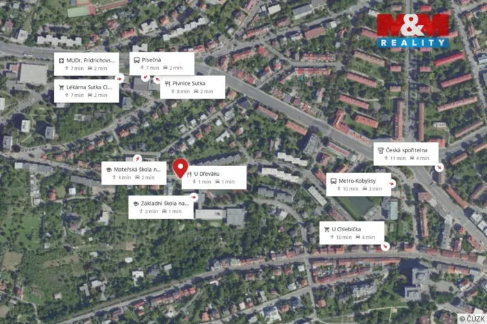 Pronájem bytu 2+1, Praha, Na Šutce, 41 m2