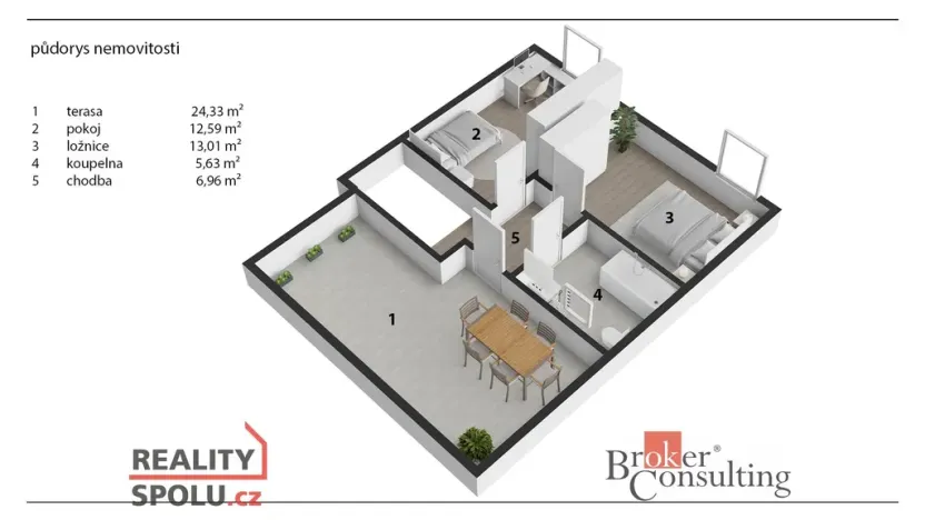 Pronájem bytu 4+kk, Jihlava, Věžní, 95 m2