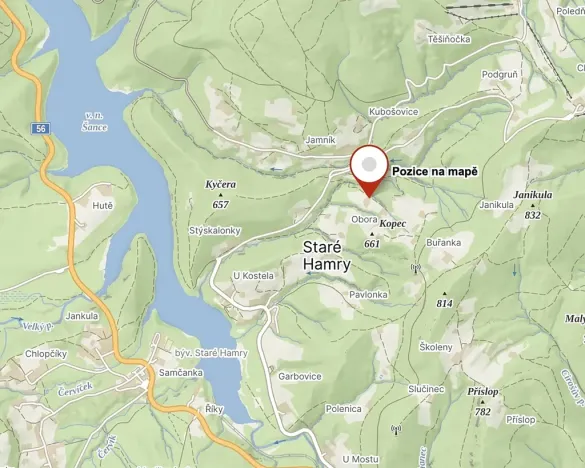 Dražba louky, Staré Hamry, 1476 m2