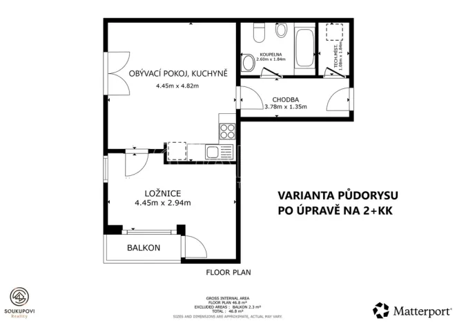 Prodej bytu 1+kk, Kařez, 45 m2