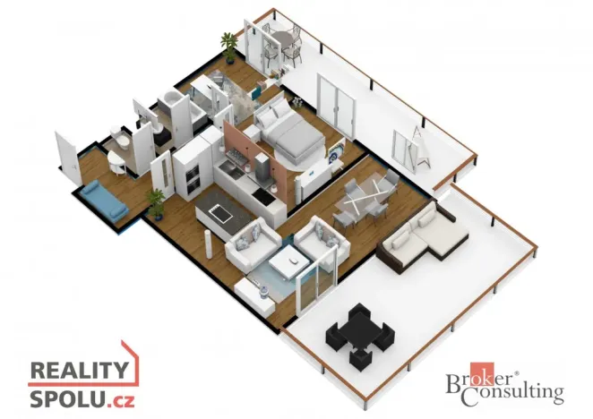 Pronájem bytu 3+kk, Praha - Řeporyje, Wiesenthalova, 76 m2