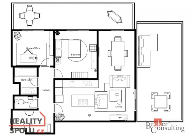 Pronájem bytu 3+kk, Praha - Řeporyje, Wiesenthalova, 76 m2