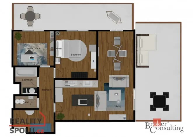 Pronájem bytu 3+kk, Praha - Řeporyje, Wiesenthalova, 76 m2