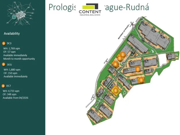 Pronájem skladu, Rudná, K Vypichu, 1769 m2