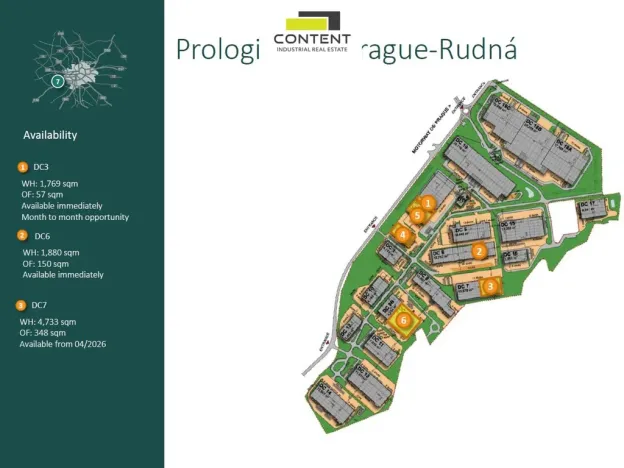 Pronájem skladu, Rudná, K Vypichu, 1769 m2