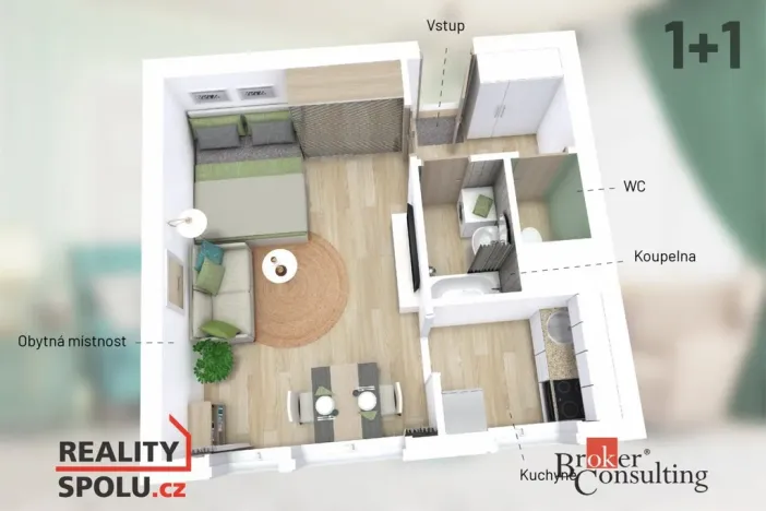 Prodej bytu 1+1, Praha - Chodov, Ledvinova, 31 m2