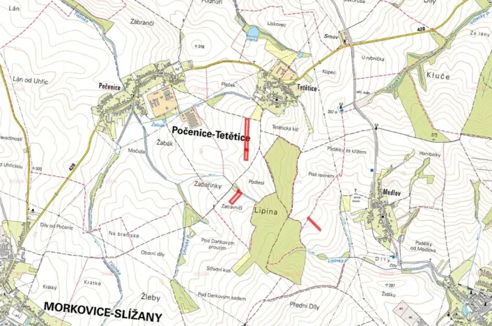 Prodej pole, Počenice-Tetětice, 24141 m2