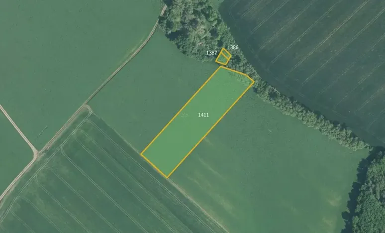 Prodej pole, Počenice-Tetětice, 37733 m2