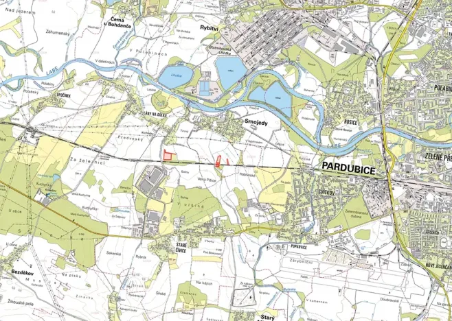 Prodej pole, Pardubice, 22812 m2