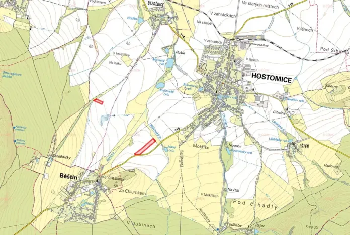 Prodej pole, Hostomice, 24656 m2