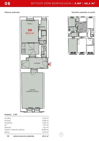 Pronájem bytu 2+1, Praha - Žižkov, Bořivojova, 49 m2