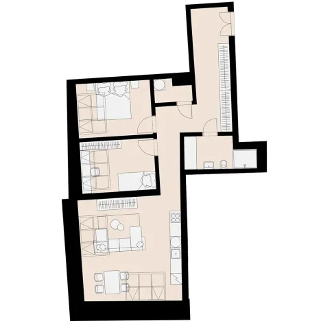 Pronájem bytu 3+kk, Praha - Žižkov, Jeronýmova, 77 m2