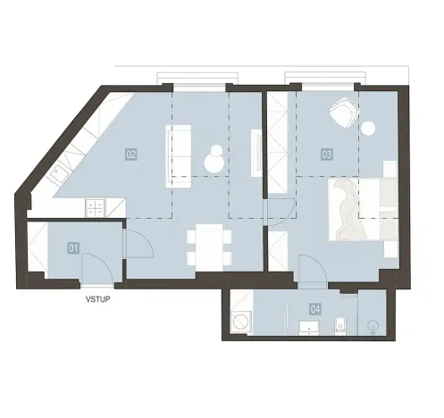 Prodej bytu 2+kk, Praha - Žižkov, Jeseniova, 63 m2