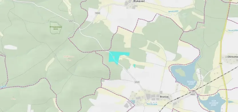 Prodej lesa, Branice, 82524 m2