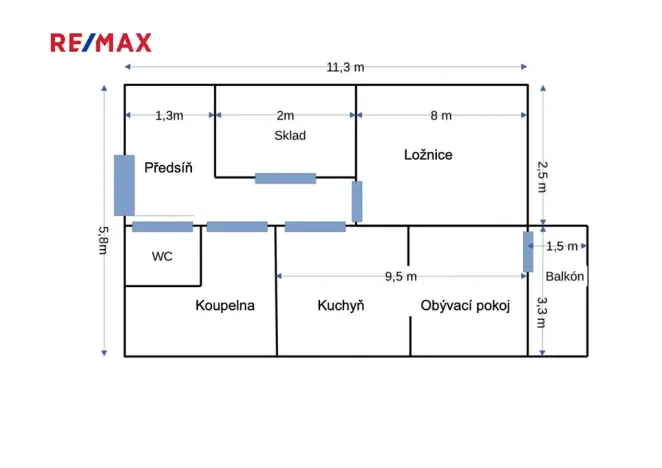 Pronájem bytu 2+kk, Praha - Vysočany, Podkovářská, 54 m2