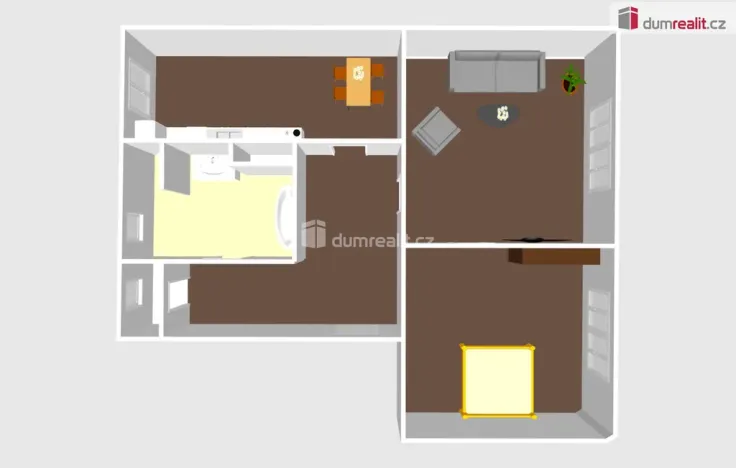 Prodej bytu 2+1, Ostrov, Jáchymovská, 56 m2