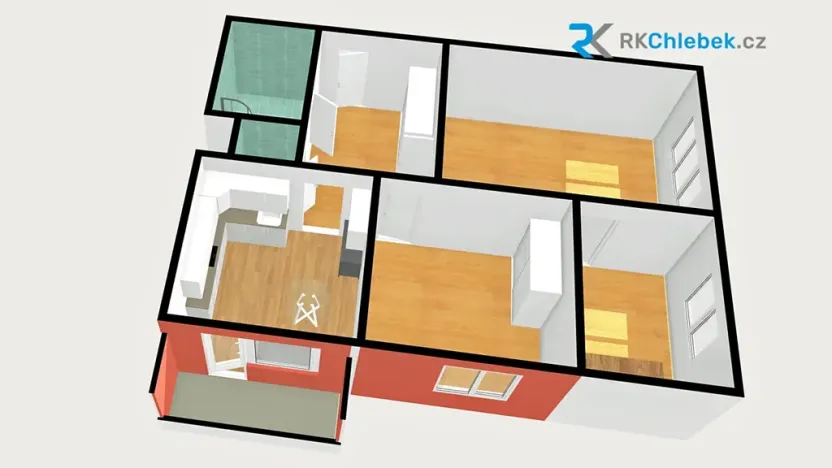 Pronájem bytu 3+1, Ostrava, Gen. Píky, 65 m2