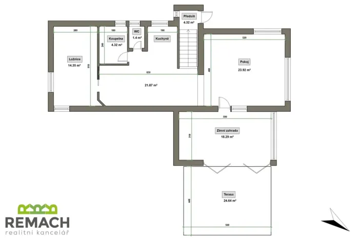 Pronájem bytu 2+kk, Uherské Hradiště, Nad Žlebem, 116 m2