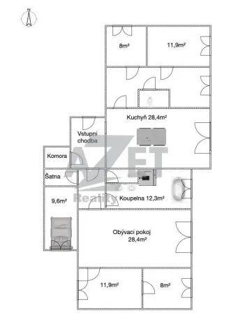 Prodej atypického bytu, Ostrava - Hrabůvka, U Haldy, 156 m2
