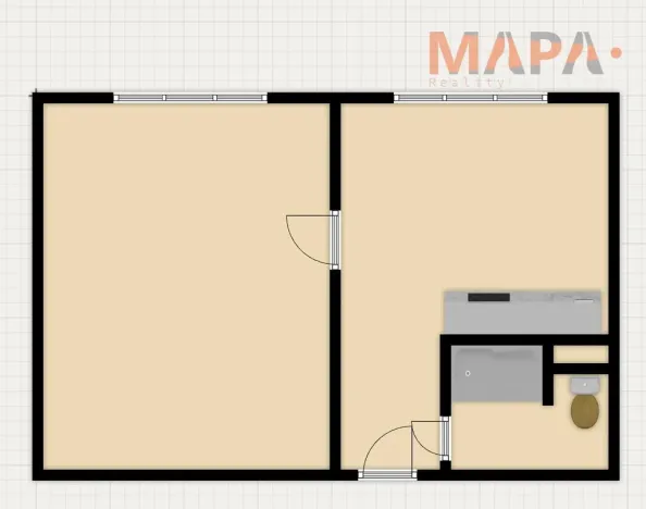 Pronájem bytu 1+1, Jirkov, Na Borku, 35 m2