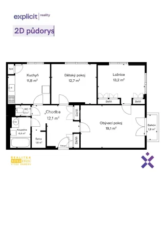 Prodej bytu 3+1, Zlín, Bratří Jaroňků, 78 m2