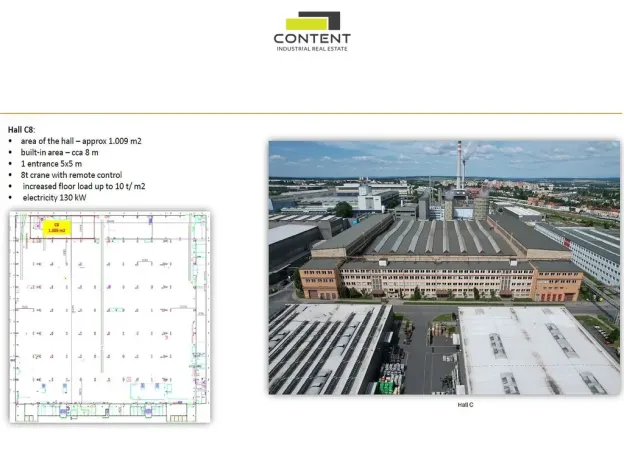 Pronájem výrobních prostor, Plzeň - Skvrňany, 1009 m2