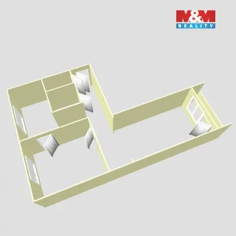 Pronájem bytu 2+1, Kadaň, Budovatelů, 51 m2