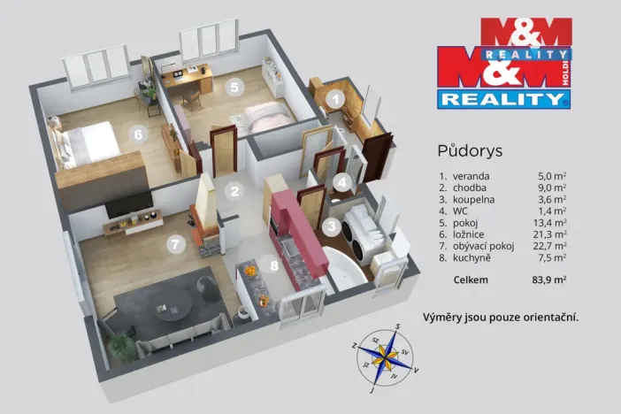 Prodej rodinného domu, Košťany, Kamenný Pahorek, 84 m2