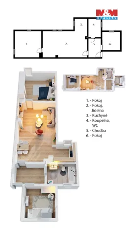 Prodej bytu 3+kk, Hýskov, U Statku, 87 m2