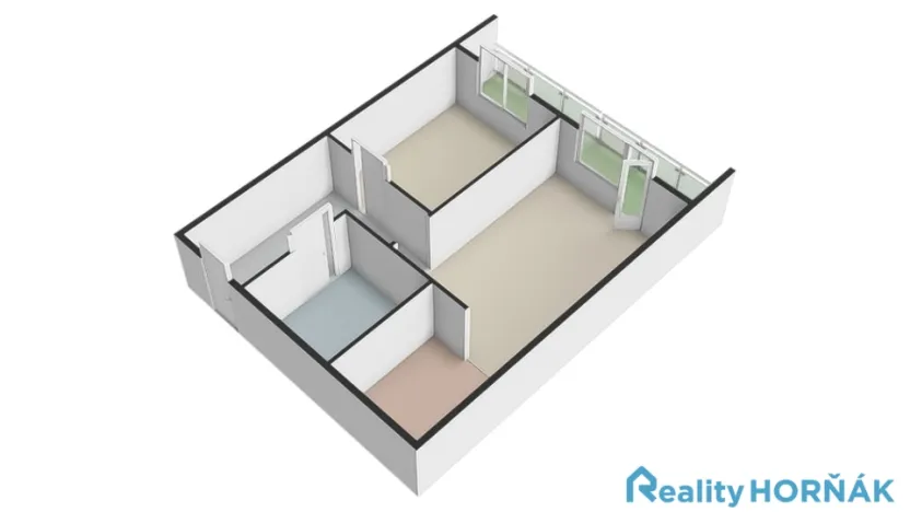 Prodej bytu 2+kk, Praha - Kobylisy, Třebenická, 38 m2