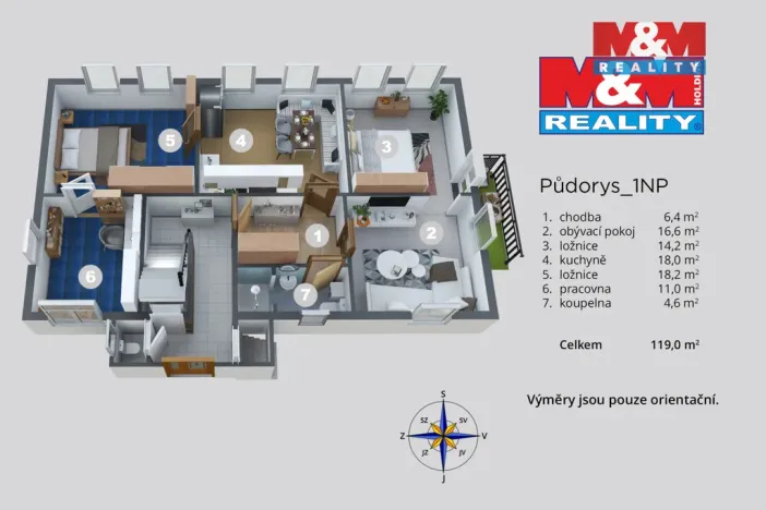 Prodej bytu 4+1, Děčín - Děčín X-Bělá, Sněžnická, 119 m2