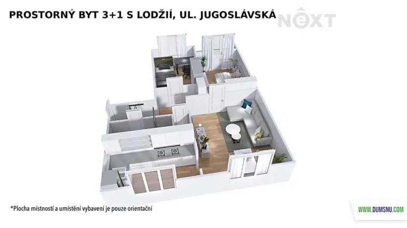Pronájem bytu 3+1, Šumperk, Jugoslávská, 68 m2