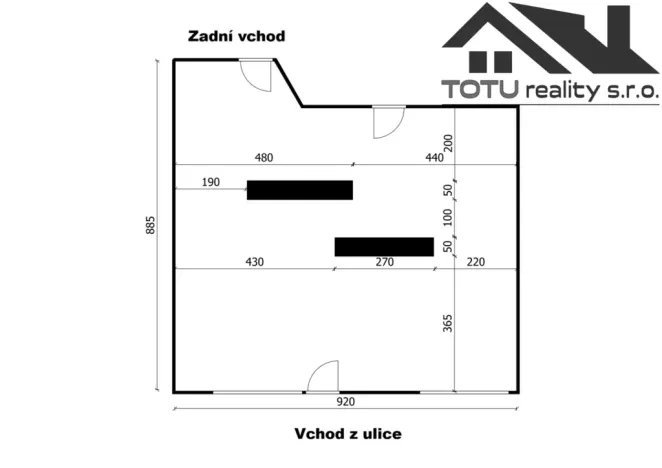 Pronájem obchodního prostoru, Jaroměř, Svat. Čecha, 75 m2