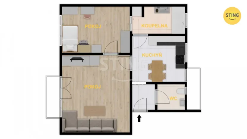 Prodej bytu 2+1, Ostrava - Hrabůvka, 66 m2