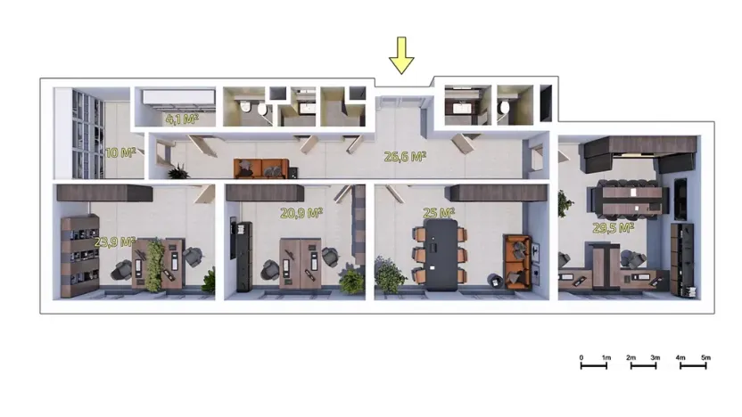 Prodej kanceláře, Brno, Milady Horákové, 167 m2