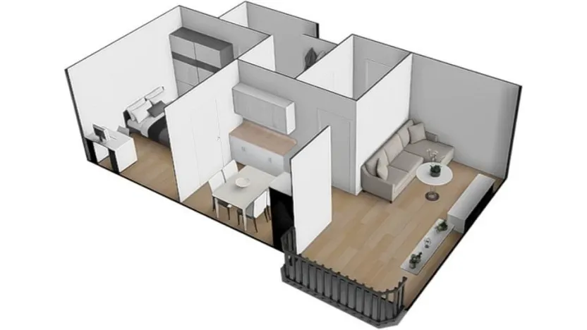 Pronájem bytu 2+kk, Brno - Slatina, Langrova, 64 m2