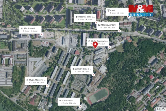 Prodej bytu 2+kk, Milovice, Višňová, 44 m2