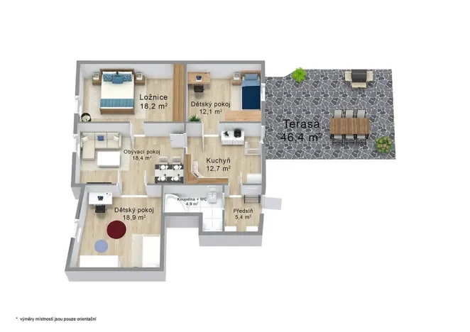 Pronájem bytu 4+1, Třebíč, Litoltova, 91 m2