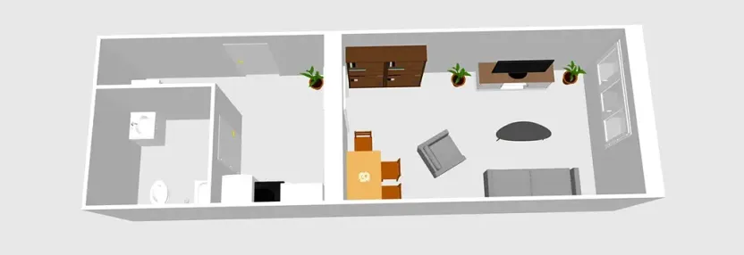 Pronájem bytu 1+kk, Ostrava, Denisova, 32 m2