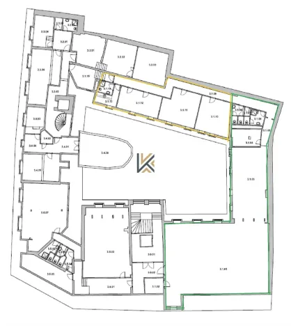 Pronájem kanceláře, Praha, Myslíkova, 131 m2