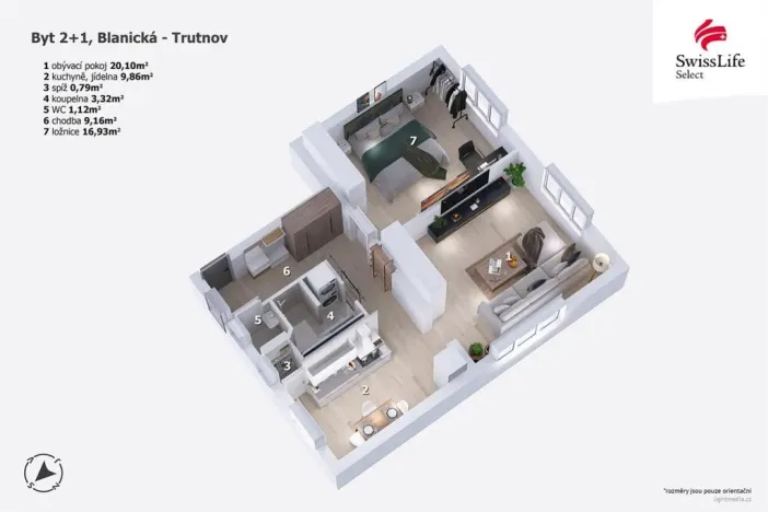 Pronájem bytu 2+1, Trutnov, Blanická, 64 m2