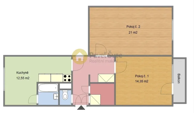 Pronájem bytu 2+1, Strakonice - Strakonice II, Luční, 61 m2