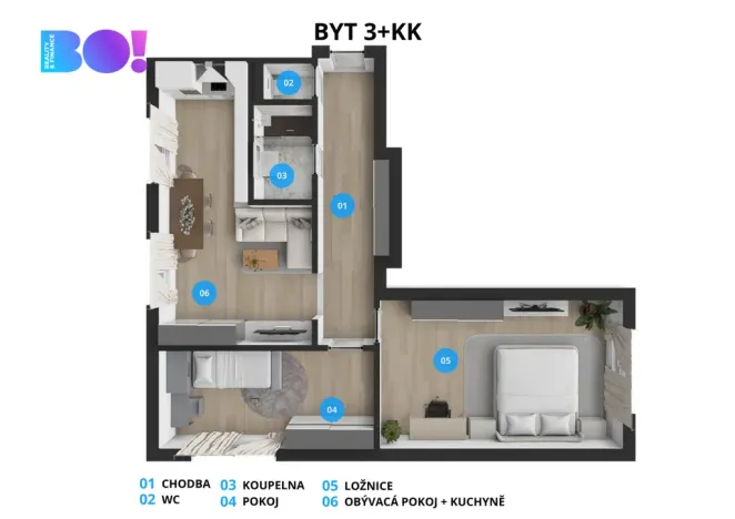 Prodej bytu 3+kk, Ostrava, Tlapákova, 68 m2