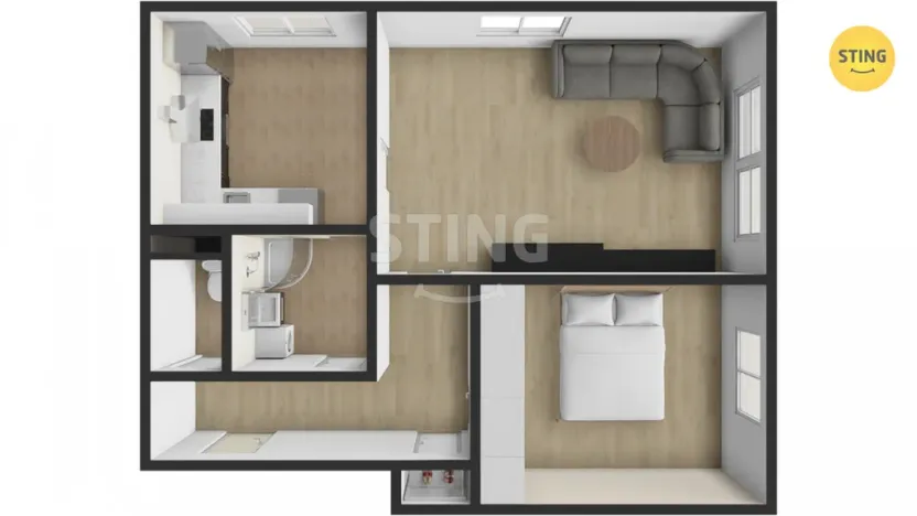 Pronájem bytu 2+1, Ostrava, Nádražní, 52 m2