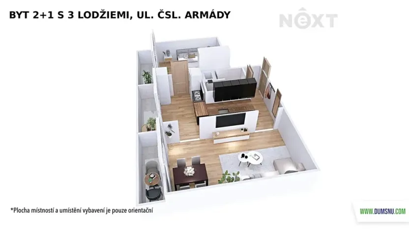 Prodej bytu 2+1, Šumperk, Čsl. armády, 56 m2