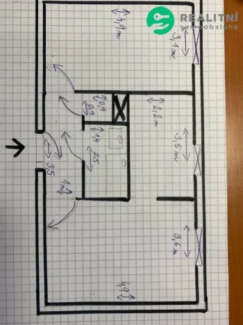 Prodej bytu 2+kk, Opatovice nad Labem, Smetanova, 55 m2