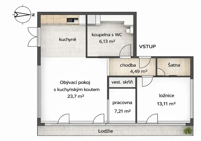 Prodej bytu 3+kk, Ostrava, Karola Šmidkeho, 74 m2